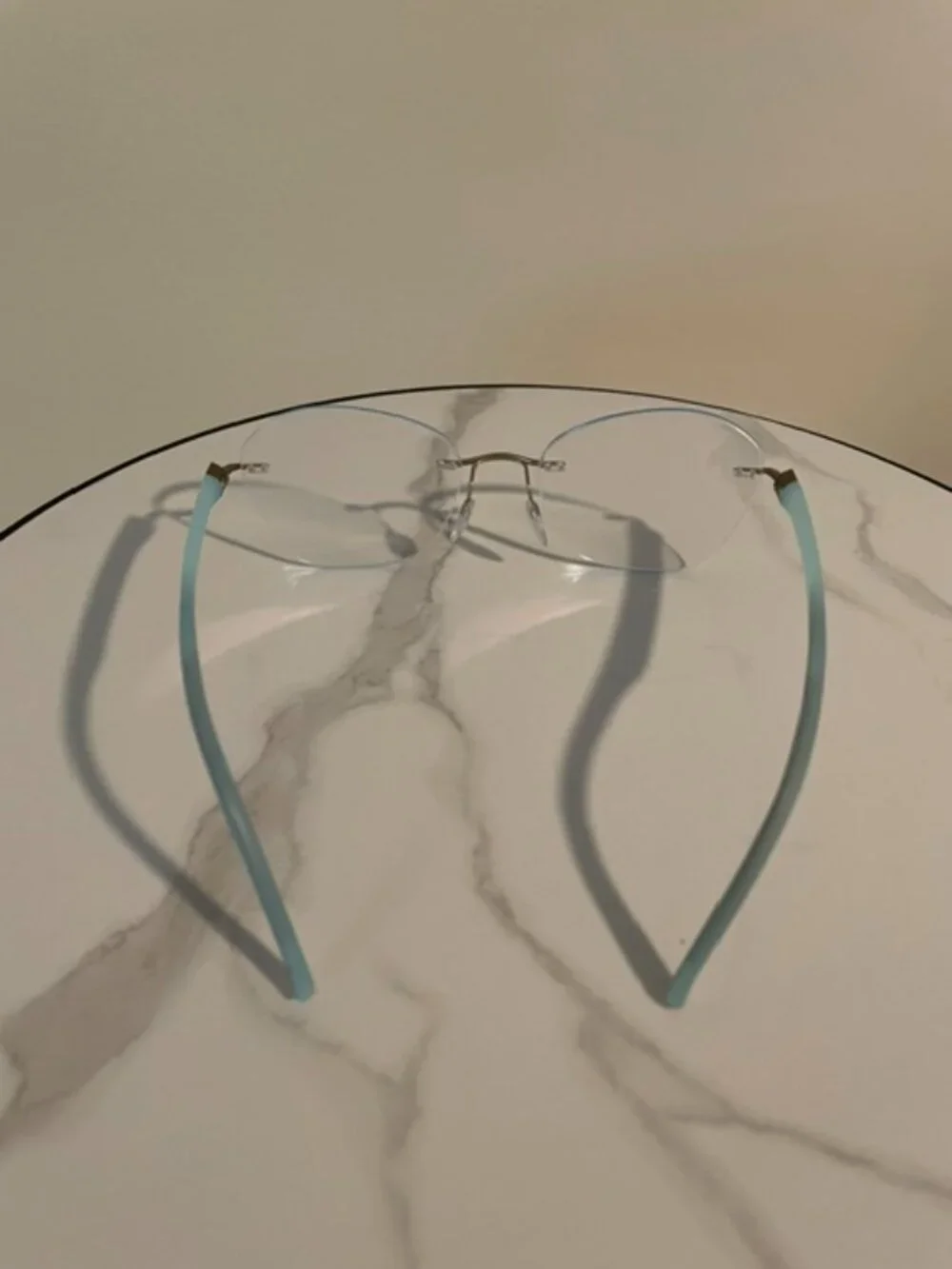 Silouette Rimless Drill Mount Eyeglass Frame 54-19-140 Brass/Mint